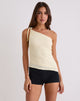Image of Rusana Top aus transparentem Diagonalstrick Buttercream