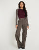 Image of Sachiel Langarm-Top in Oxblood Cloudburst Schwarz