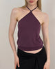 Bild von Saerin Halter Top aus Cupro Deep Purple
