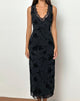 Image of Saga Midikleid in Rosenflock Schwarz