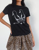 Bild von Saki Tee in Schwarz mit Lets Dance Druck
