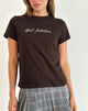 Bild von Saki Tee in Schokoladenbraun mit Girl Intuition Druck