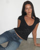 Image of Sanjana Top aus Spitze Schwarz