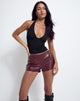 Bild von Sanne Hot Pants in PU Burgundy