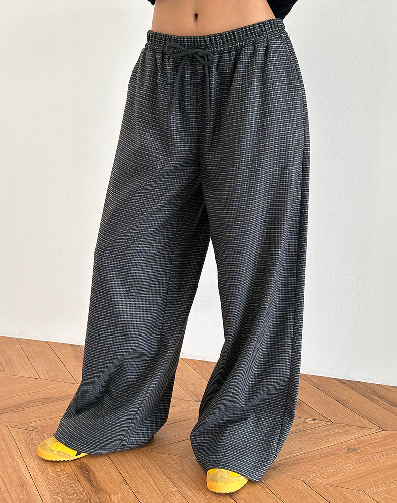 Bild von Sasari Oversize-Hose in Karo Navy