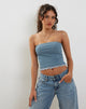 Abbildung von Seka Bandeau Top in Mesh Tonal Blue