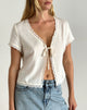 Bild von Selene Top in Satin Elfenbein