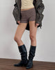 Image of Sera Short in Braun und Grau gestreift