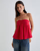 Bild von Setsuko Bandeau Longline Top in Rot