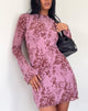 Image of Sevila Langärmeliges Minikleid in Botanic Mauve