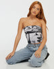 Bild von Shae Bandeau-Top aus Fotocollage Grau