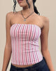 Bild von Shaelo Bandeau Top in Nadelstreifen Pink