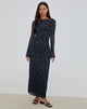 Bild von Shaleed Maxikleid in Pretty Petal Flock Navy