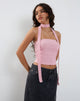 Bild von Shaloe Bandeau Top und Schal Set in Flamingo Pink