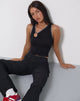 Bild von Sharena O Ring Vest Top in Schwarz
