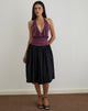 Bild von Sherlyn Halter Top in Cupro Deep Purple