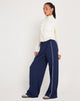 Bild von Shobi Wide Leg Jogger in Navy