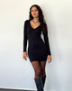 Bild von Silsali Lycra-Minikleid in Schwarz
