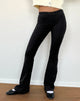 Image von Sinena Lace Trim Hose in Schwarz
