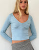 Image of Sisil Langarm-Top in Nantucket Blau