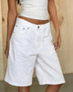 Bild von Low Rise Denim Skater Shorts in True White