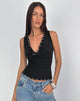 Image of Slater Nieten-Top aus Rayon Jersey Schwarz