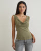 Bild von Slater Nieten-Top aus Rayon Jersey Khaki