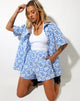 Image of Smith Kurzarmhemd in Love Checker Blau