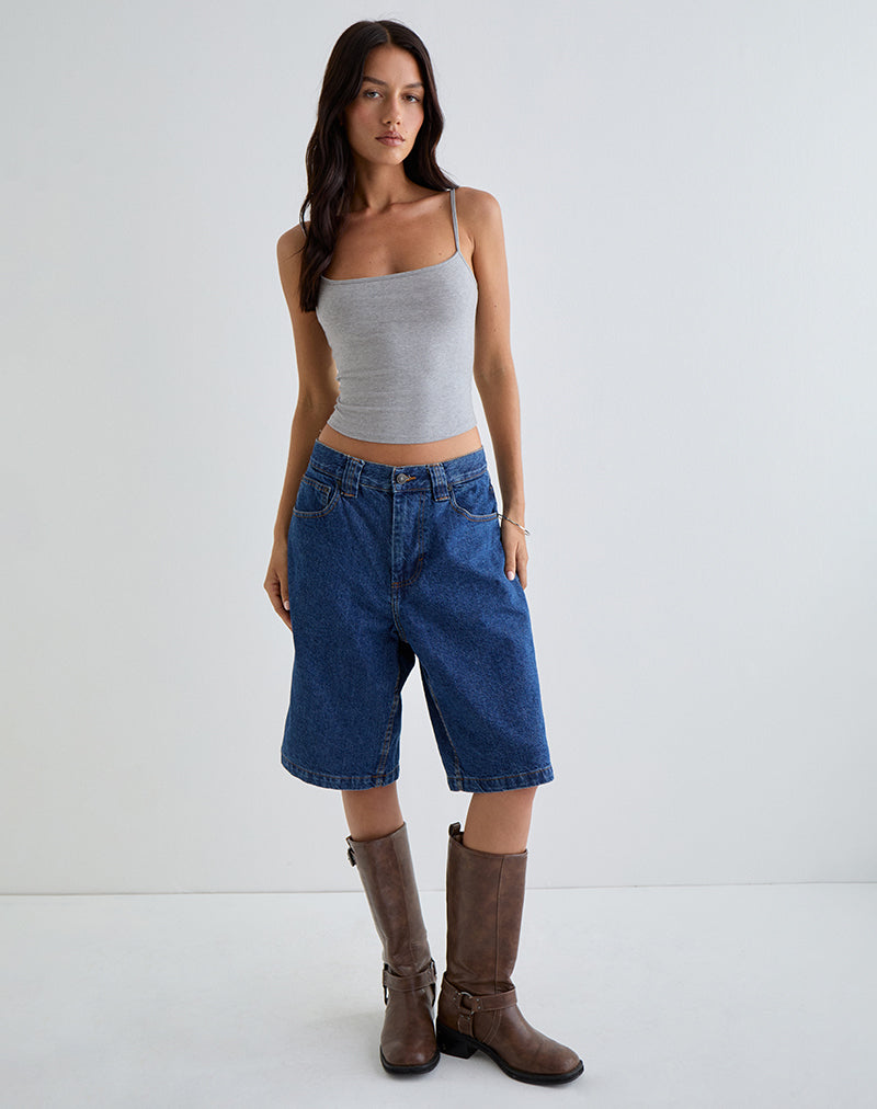 Solay Vest Top in Grau meliert