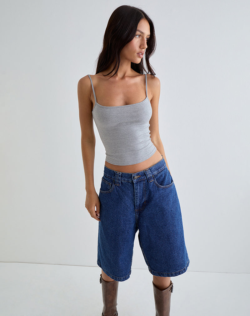 Solay Vest Top in Grau meliert