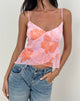 Bild von Sorira Flare Top in Rosa und Orange mit Blumenmuster