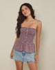 Image von Soter Top in Mini Gingham Wein