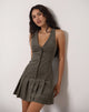 Image of Starrin Knopf-Minikleid in Cord Braun