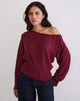 Image of Suena Asymmetrischer Pullover in Wein