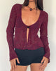 Image of Sukita Strickjacke aus Paillettenstrick Burgundy