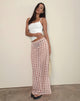 Image of Surina Maxirock aus Chiffon mit verschwommenem Karo Pfirsich