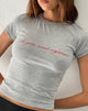 Image of Sutin Tee in Grau meliert mit Worst Nightmare Grafik