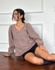 Image of Suzumi Wickel-Bluse aus Mini-Gingham Braun