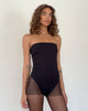 Bild von Taite Bandeau-Body aus schwarzem Lycra