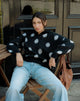 Image of Tamika Übergroßer Pullover in Polka Schwarz