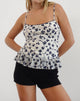 Abbildung von Tarkam Top in Grunge Floral Flock Cream