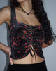 Bild von Taula Cropped Corsage Top in Rose Cluster Velvet