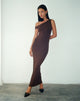 Bild von Tehyun Maxikleid in brauner Rippe