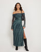Abbildung von Terra Bardot Midikleid in Cityscape Grün