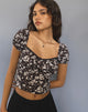 Bild von Tezu Sweetheart Top in Dark Wild Flower