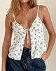 Bild von Tezza Top in Funshine Floral Off White