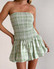 Image of Tilikum Minikleid aus Tischtuch Neo Mint