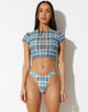 Bild von Farida Bikini Bottoms in Grün Farbe Plaida