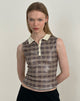Image of Tisuka Poloshirt aus Pailletten im Vintage-Karo Braun