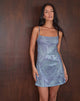 Image of Turu Minikleid aus Pailletten Abstrakt Rose Grau